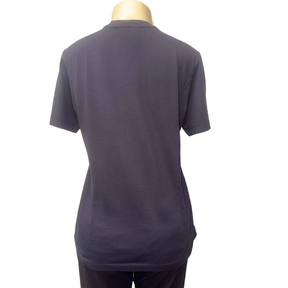 Versace Men's Black Embroidered Graphic Logo T-Shirt Size M - Picture 8 of 12